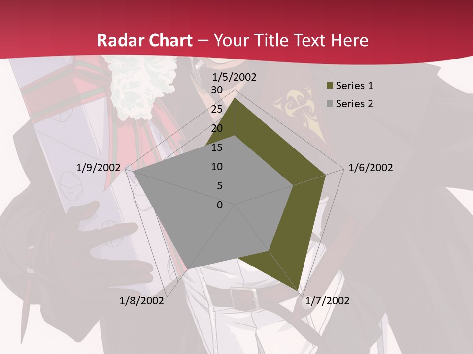 A Anime Character Holding A Present In His Hand PowerPoint Template