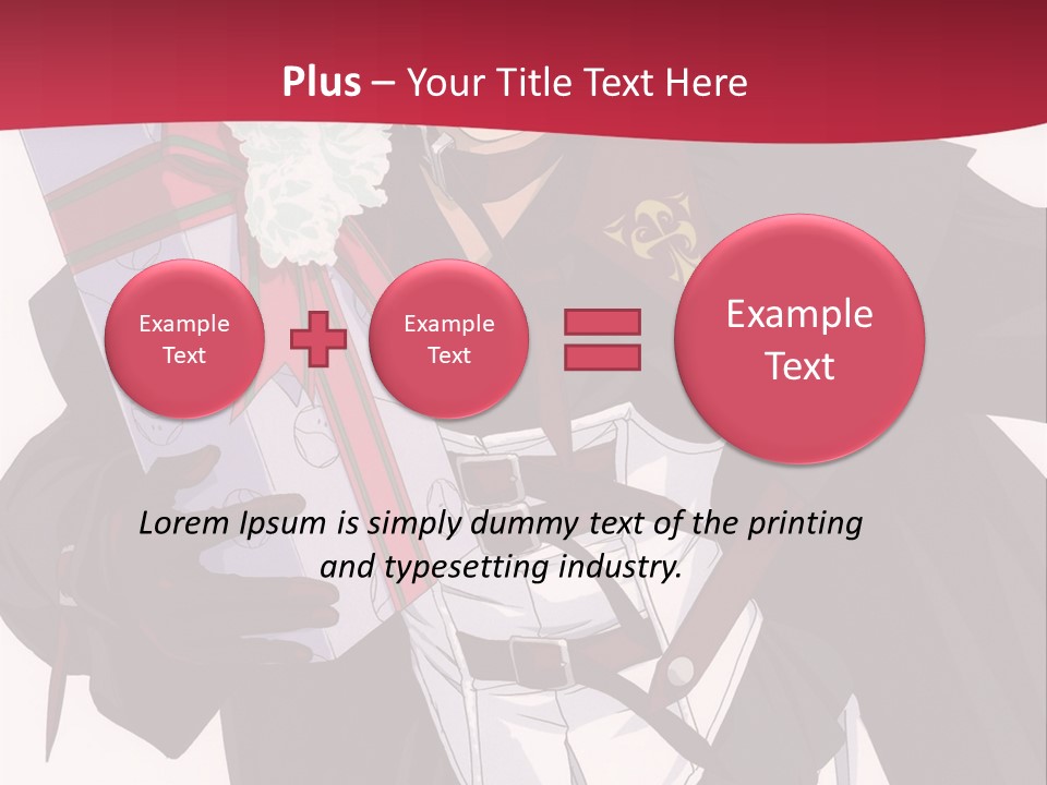 A Anime Character Holding A Present In His Hand PowerPoint Template