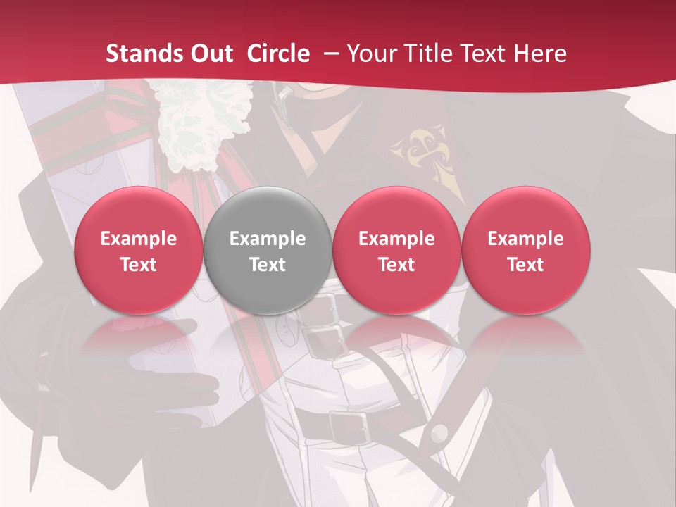 A Anime Character Holding A Present In His Hand PowerPoint Template