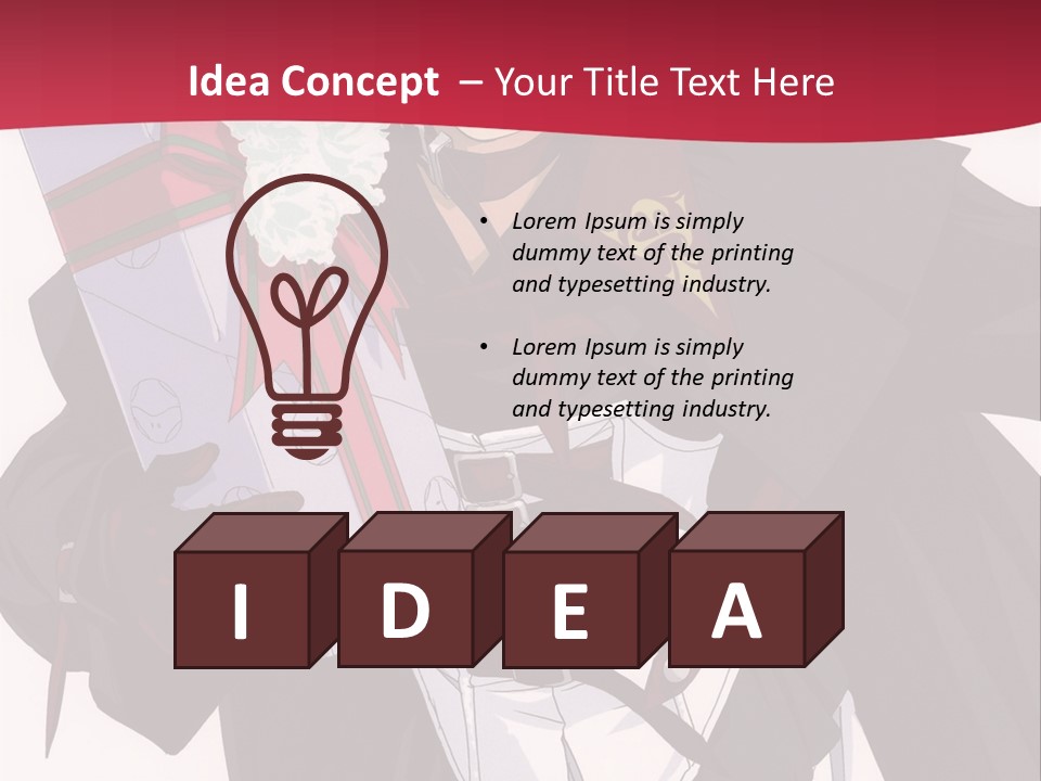 A Anime Character Holding A Present In His Hand PowerPoint Template