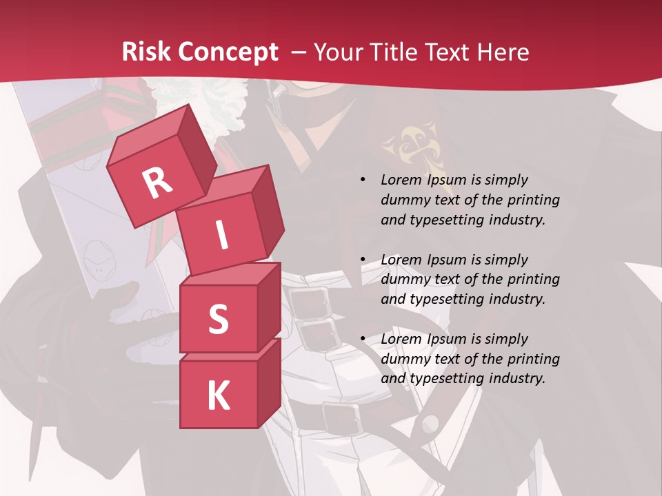 A Anime Character Holding A Present In His Hand PowerPoint Template