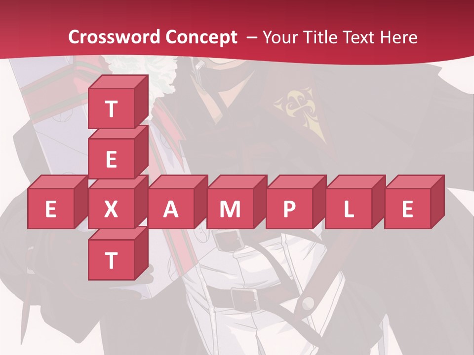 A Anime Character Holding A Present In His Hand PowerPoint Template