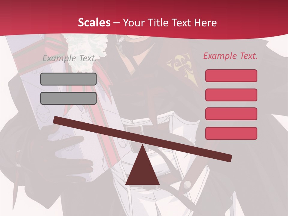 A Anime Character Holding A Present In His Hand PowerPoint Template