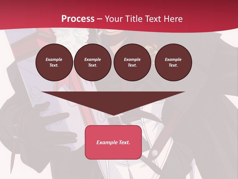 A Anime Character Holding A Present In His Hand PowerPoint Template