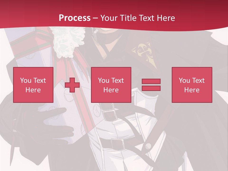 A Anime Character Holding A Present In His Hand PowerPoint Template
