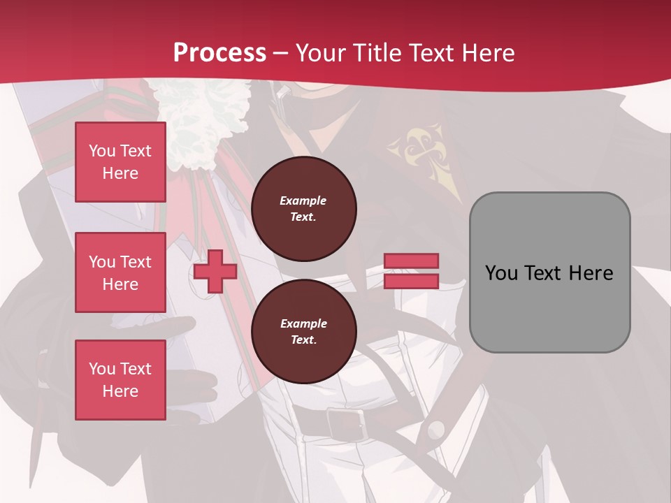 A Anime Character Holding A Present In His Hand PowerPoint Template