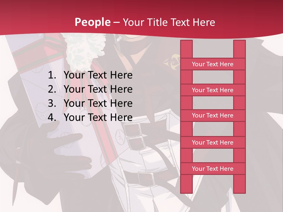 A Anime Character Holding A Present In His Hand PowerPoint Template