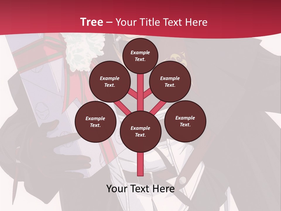 A Anime Character Holding A Present In His Hand PowerPoint Template