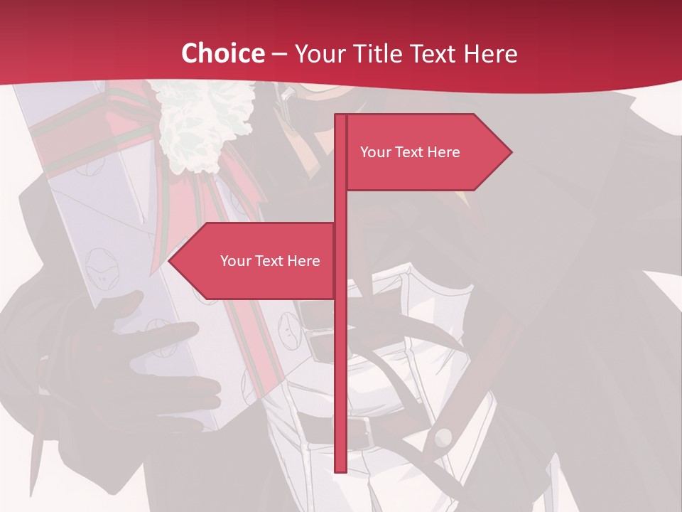 A Anime Character Holding A Present In His Hand PowerPoint Template