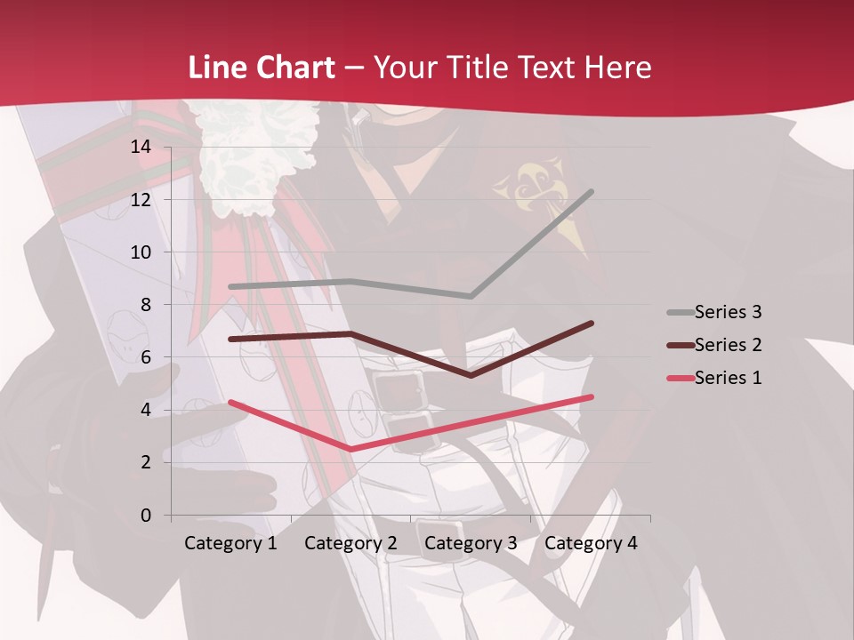 A Anime Character Holding A Present In His Hand PowerPoint Template