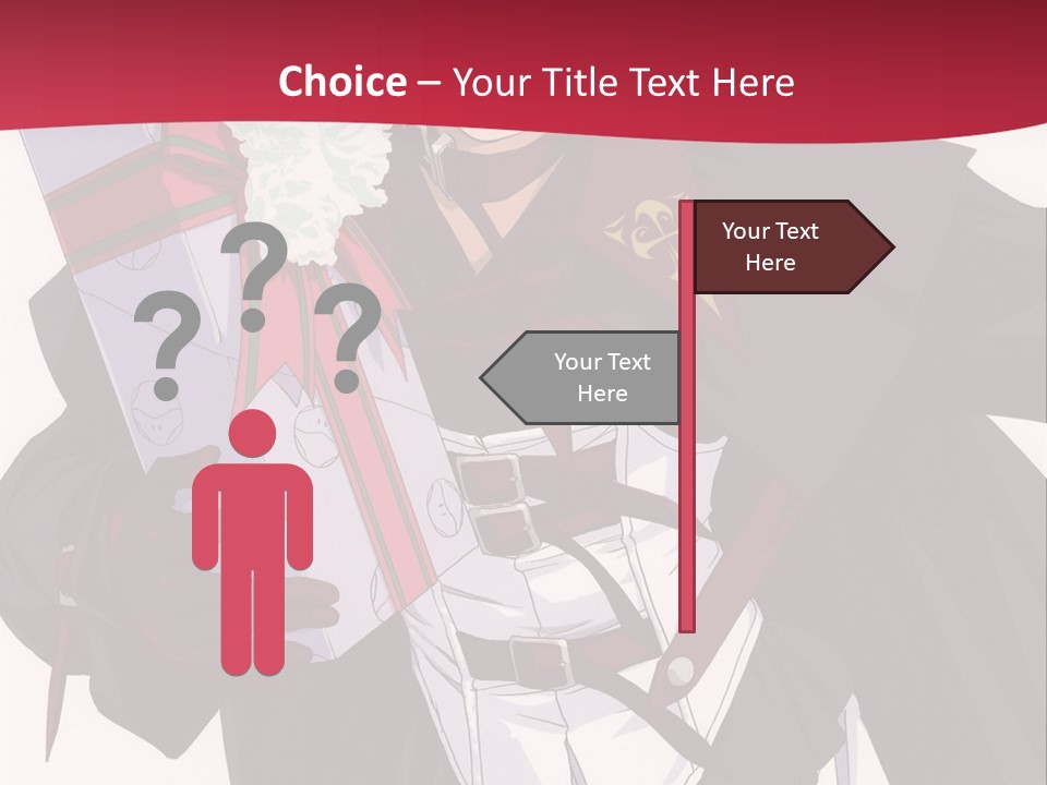 A Anime Character Holding A Present In His Hand PowerPoint Template