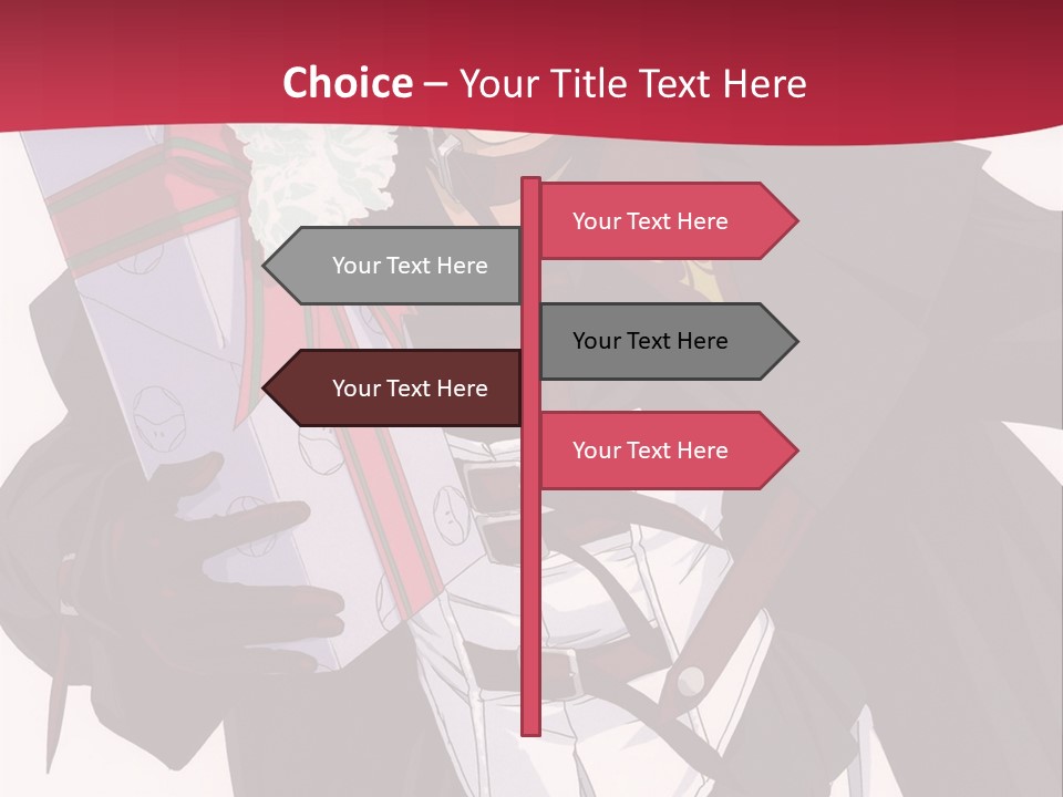 A Anime Character Holding A Present In His Hand PowerPoint Template