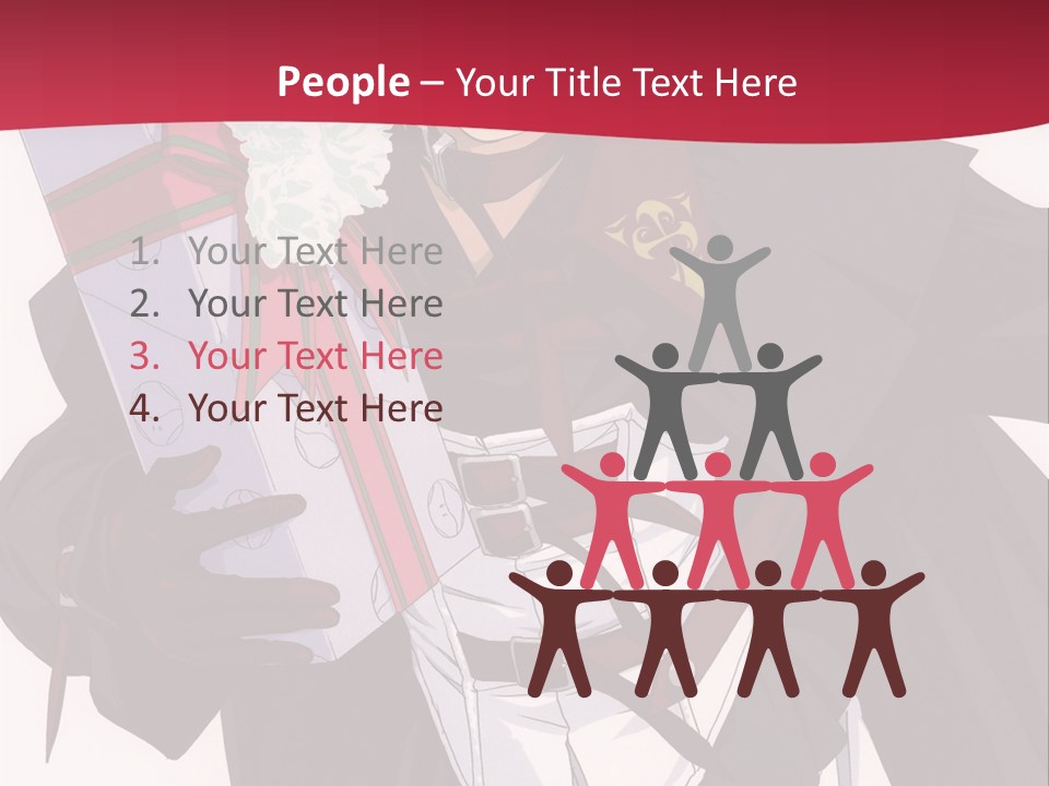 A Anime Character Holding A Present In His Hand PowerPoint Template