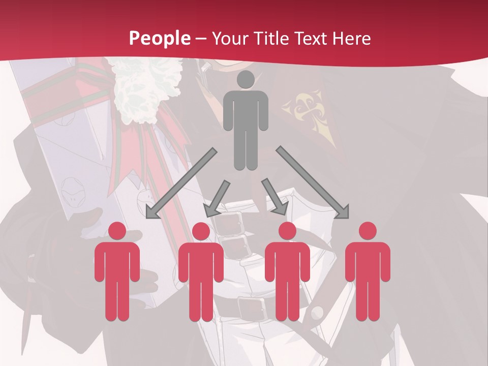 A Anime Character Holding A Present In His Hand PowerPoint Template