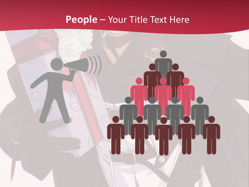 A Anime Character Holding A Present In His Hand PowerPoint Template