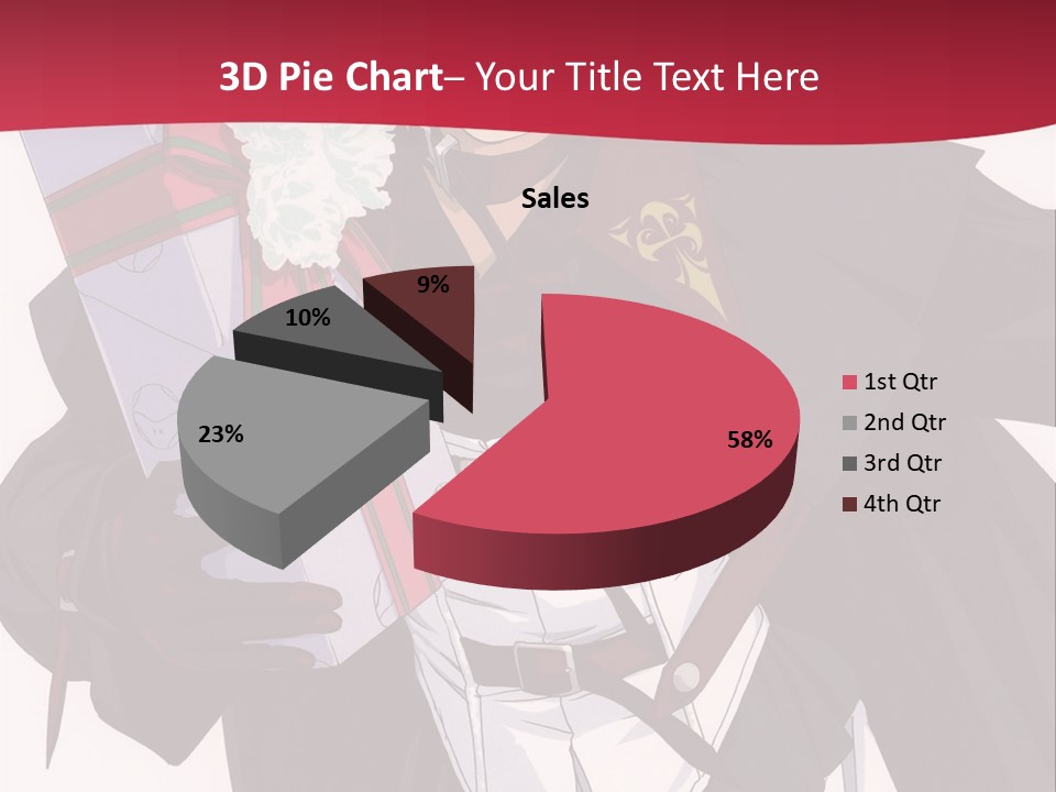 A Anime Character Holding A Present In His Hand PowerPoint Template