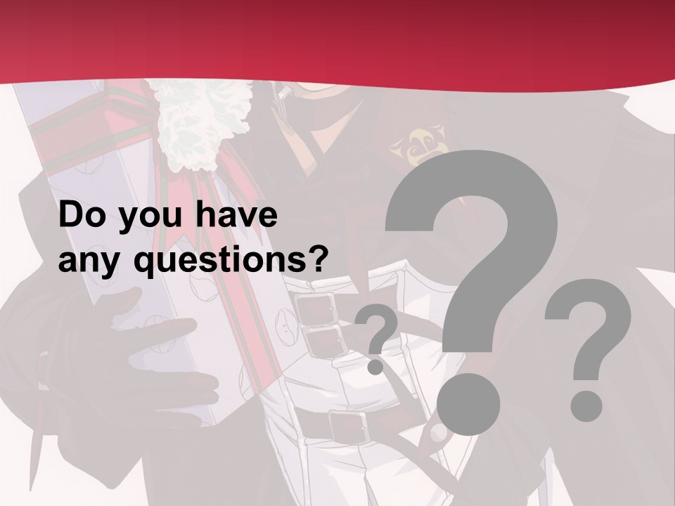 A Anime Character Holding A Present In His Hand PowerPoint Template