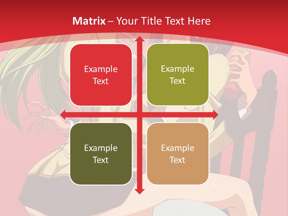 A Couple Of Anime Characters Sitting On A Bench PowerPoint Template