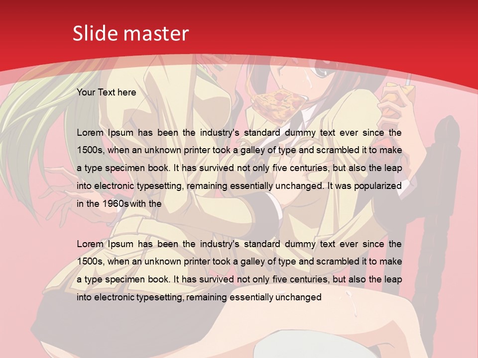 A Couple Of Anime Characters Sitting On A Bench PowerPoint Template