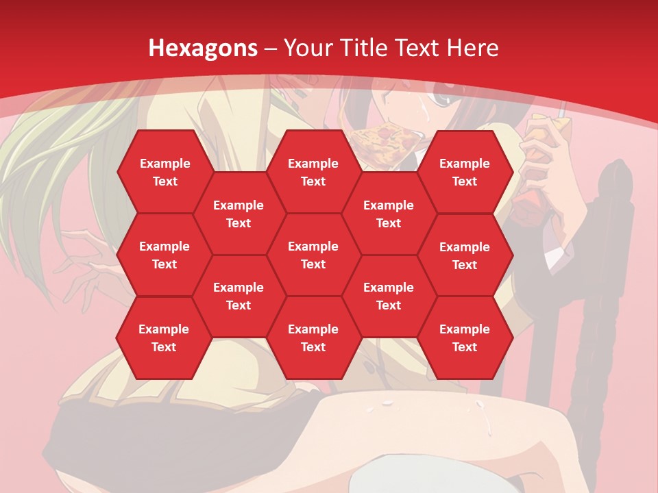 A Couple Of Anime Characters Sitting On A Bench PowerPoint Template