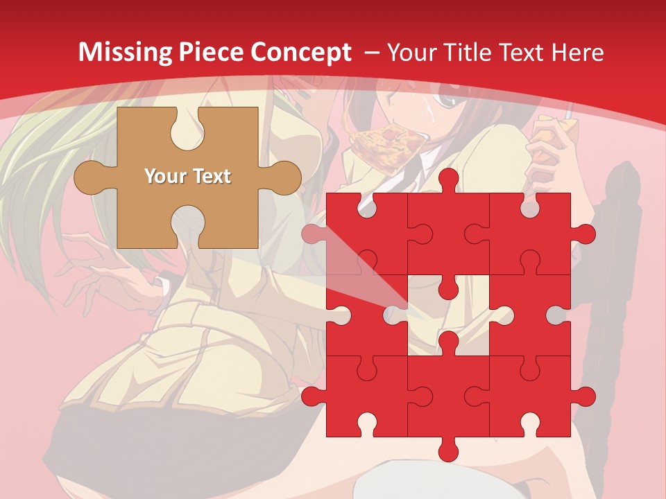 A Couple Of Anime Characters Sitting On A Bench PowerPoint Template