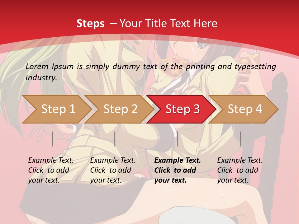 A Couple Of Anime Characters Sitting On A Bench PowerPoint Template