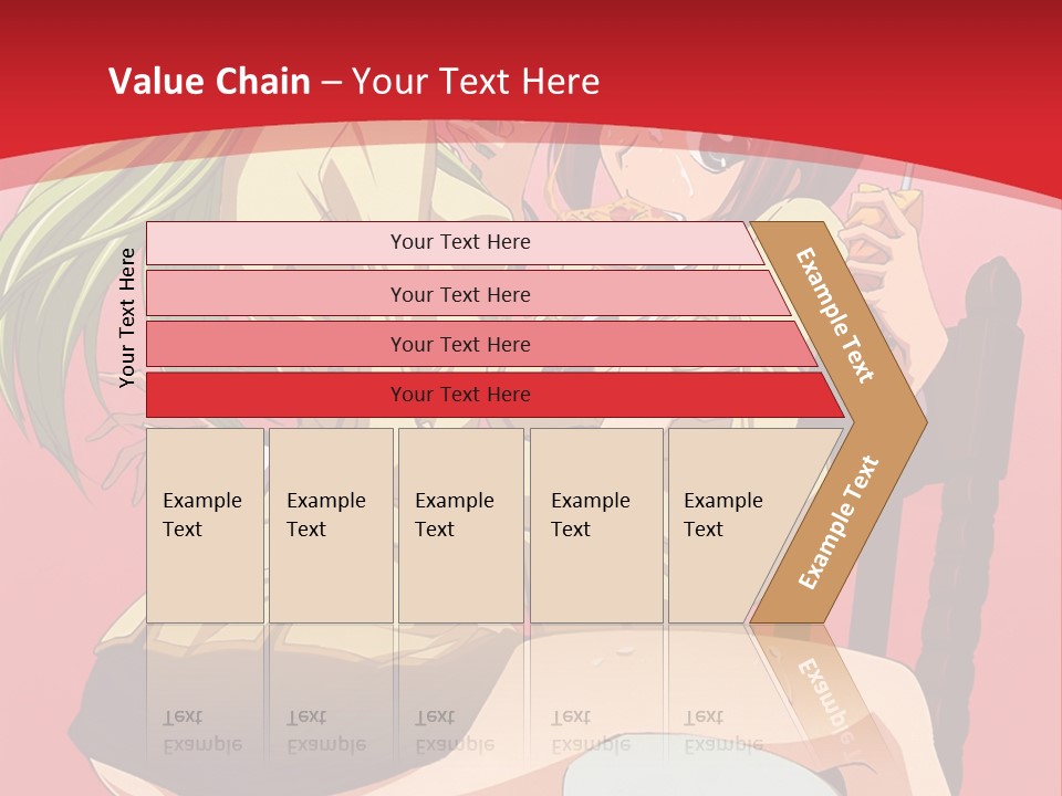 A Couple Of Anime Characters Sitting On A Bench PowerPoint Template