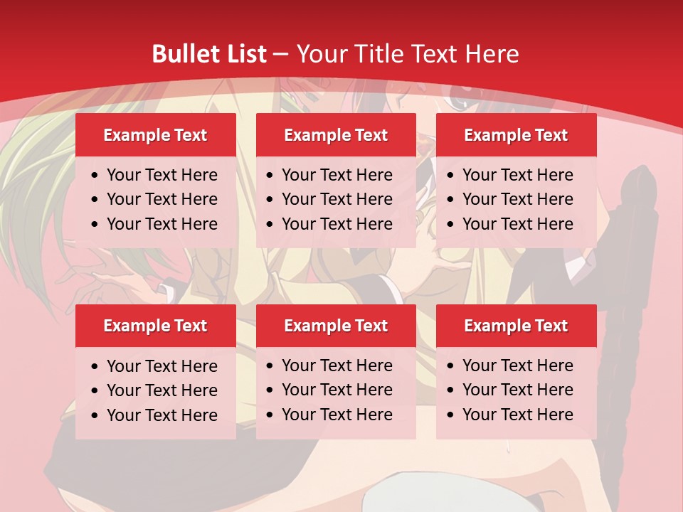 A Couple Of Anime Characters Sitting On A Bench PowerPoint Template