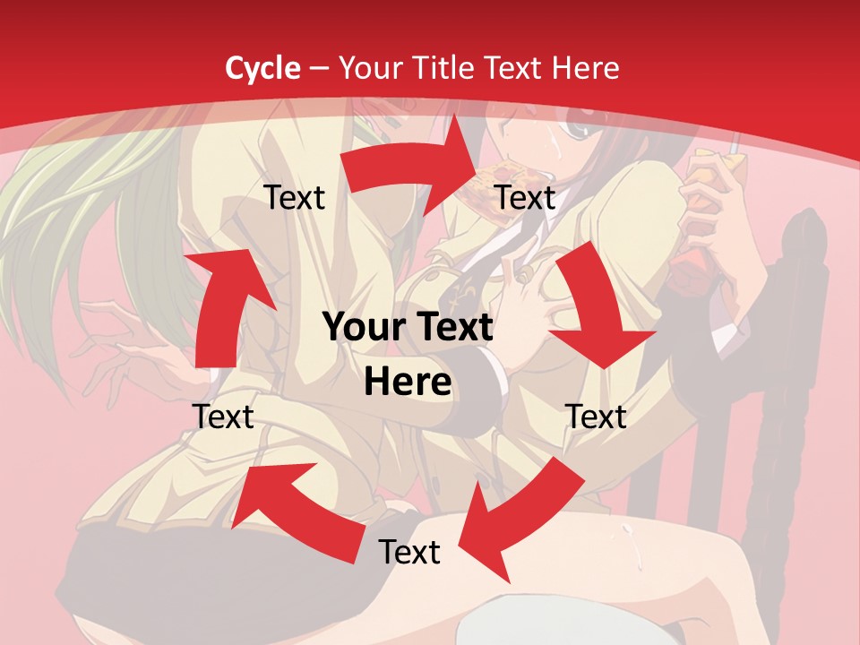 A Couple Of Anime Characters Sitting On A Bench PowerPoint Template