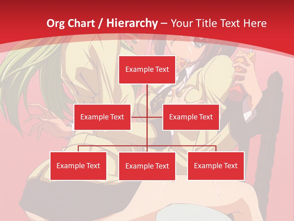 A Couple Of Anime Characters Sitting On A Bench PowerPoint Template