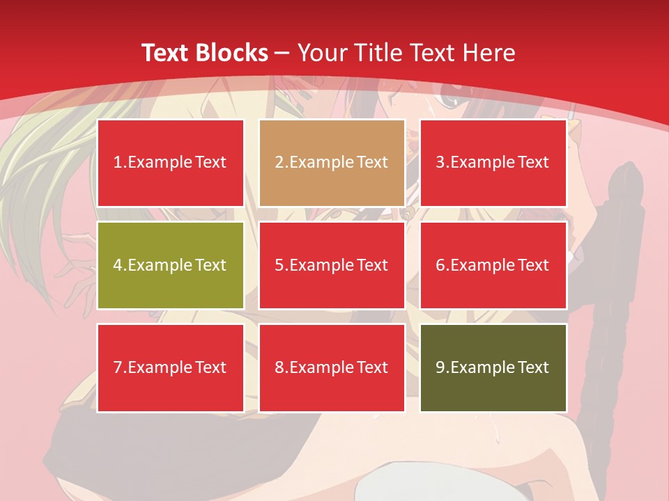 A Couple Of Anime Characters Sitting On A Bench PowerPoint Template