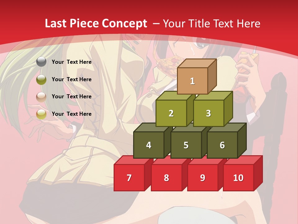 A Couple Of Anime Characters Sitting On A Bench PowerPoint Template