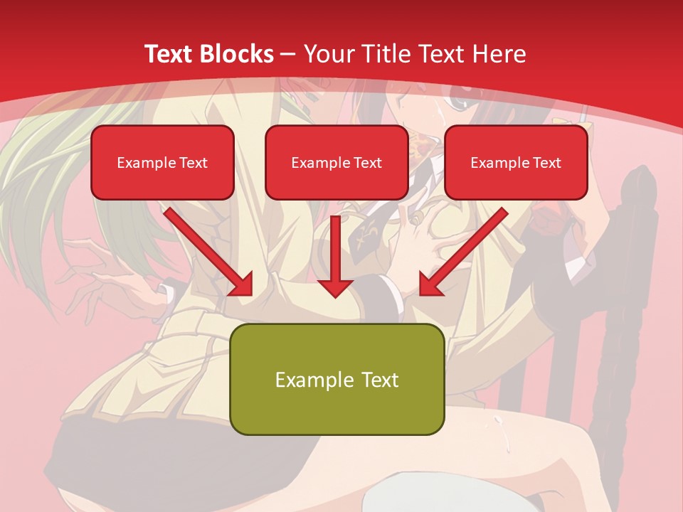A Couple Of Anime Characters Sitting On A Bench PowerPoint Template