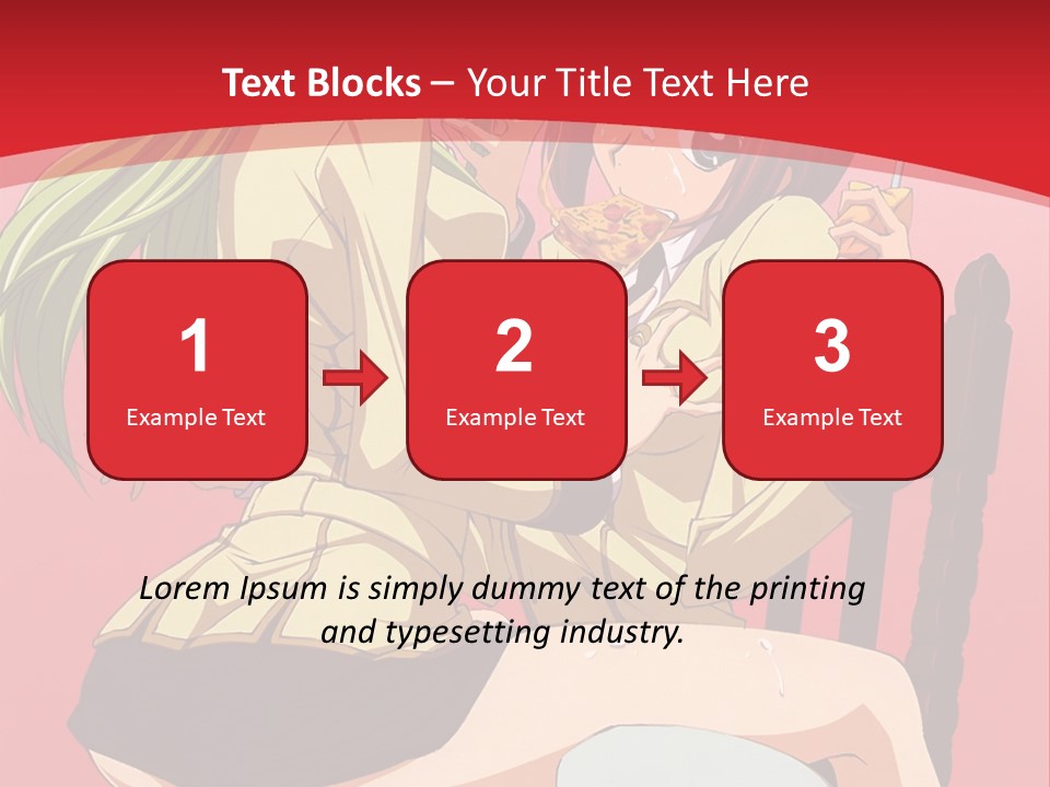 A Couple Of Anime Characters Sitting On A Bench PowerPoint Template