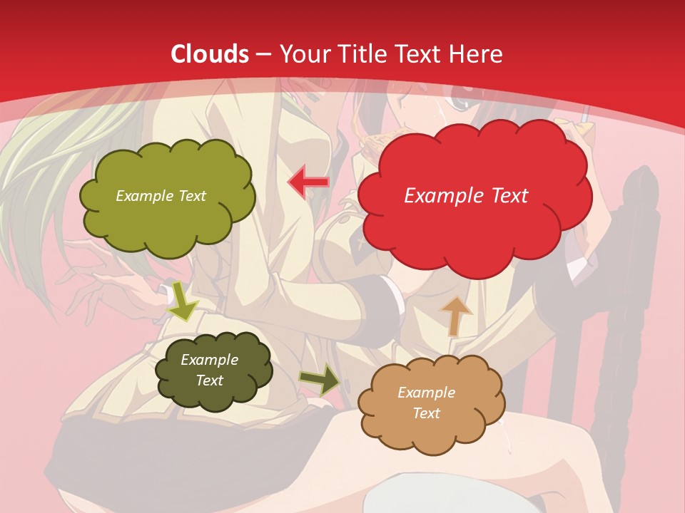 A Couple Of Anime Characters Sitting On A Bench PowerPoint Template