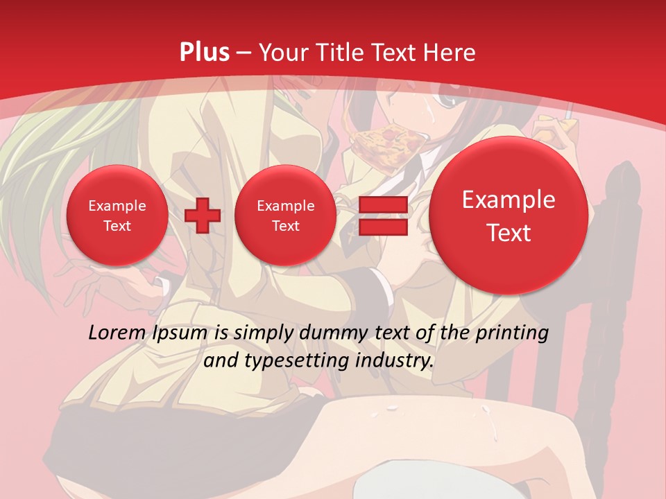 A Couple Of Anime Characters Sitting On A Bench PowerPoint Template