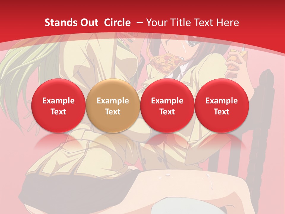 A Couple Of Anime Characters Sitting On A Bench PowerPoint Template