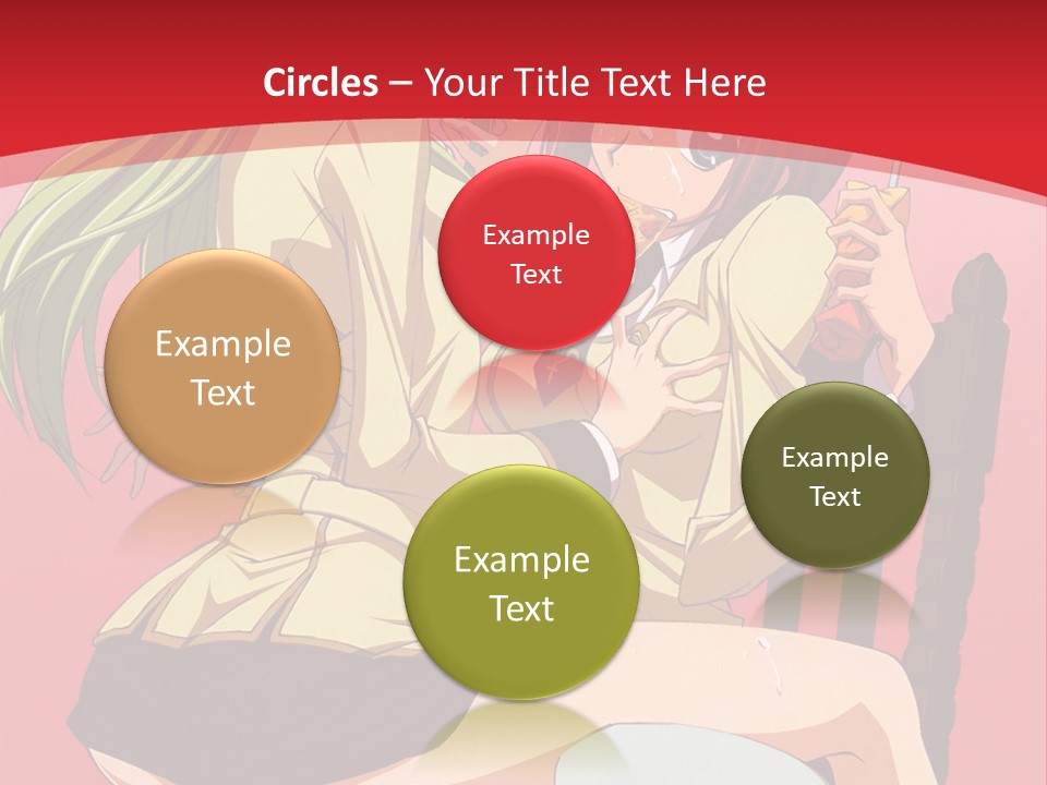 A Couple Of Anime Characters Sitting On A Bench PowerPoint Template