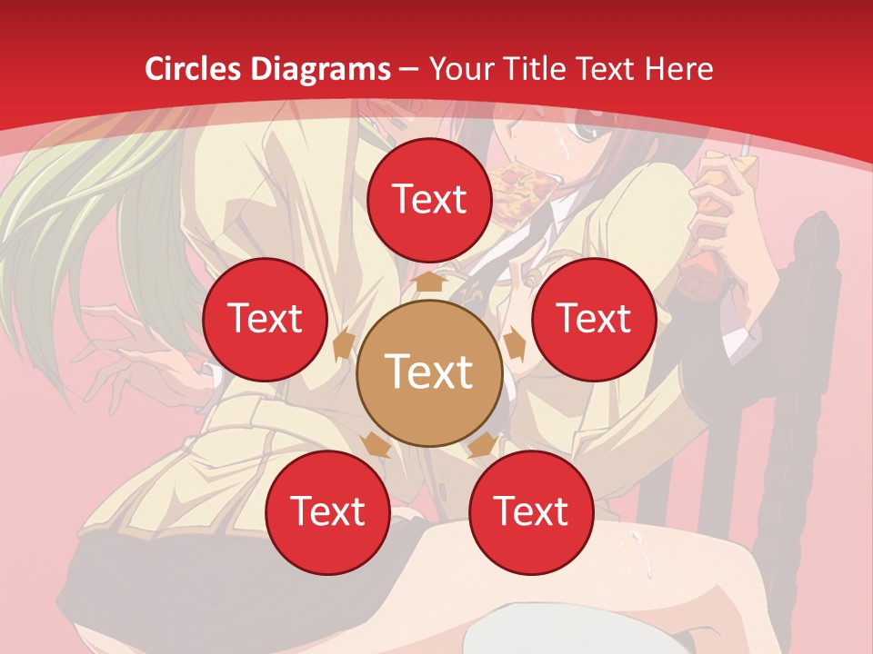 A Couple Of Anime Characters Sitting On A Bench PowerPoint Template