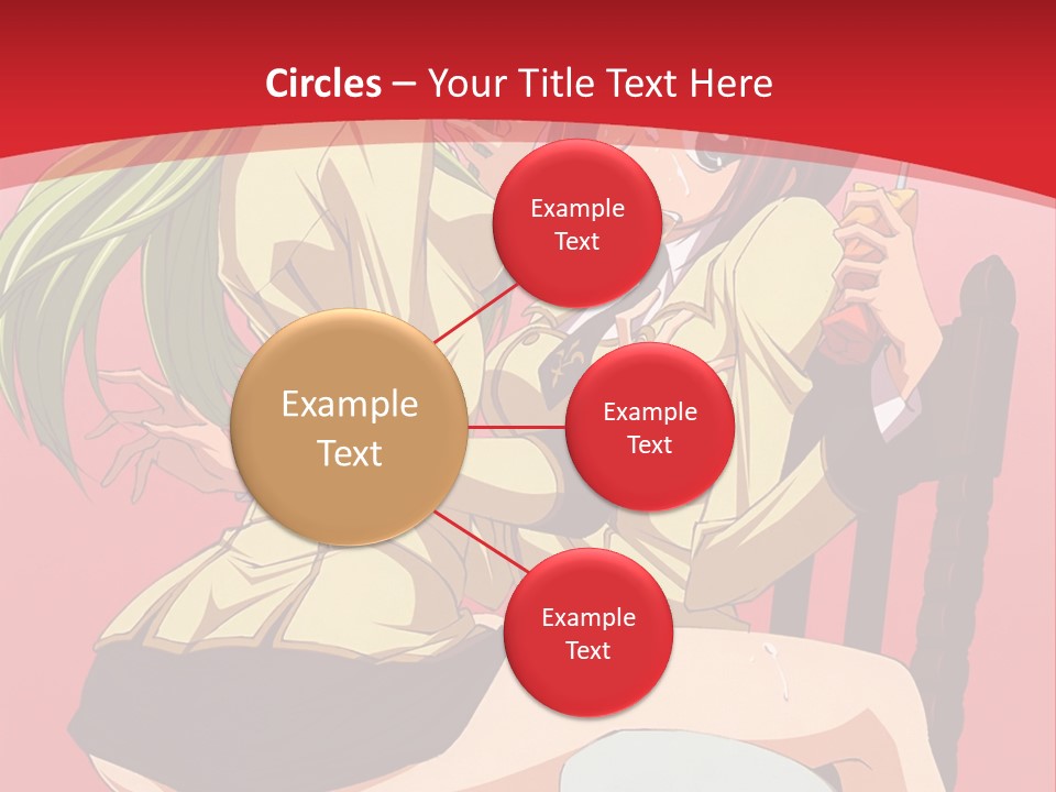 A Couple Of Anime Characters Sitting On A Bench PowerPoint Template