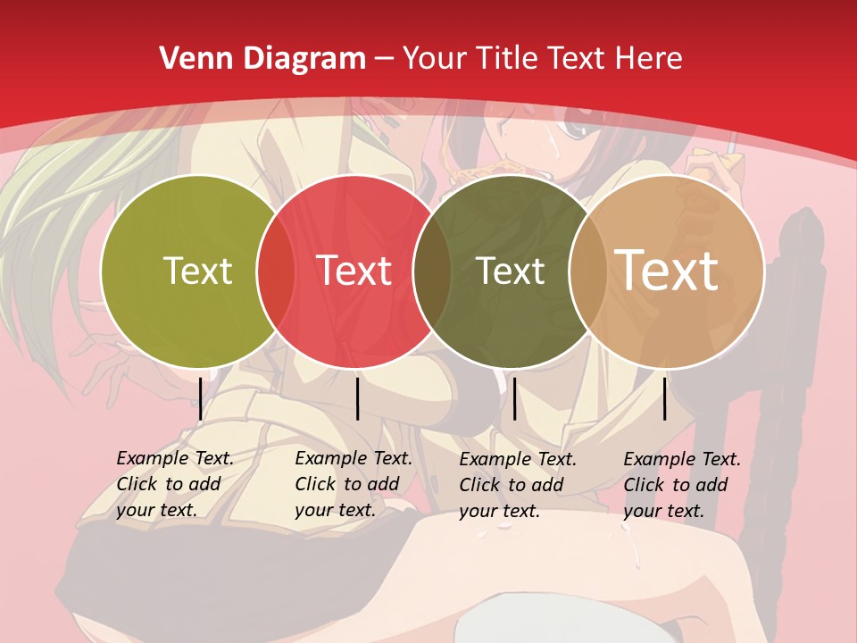 A Couple Of Anime Characters Sitting On A Bench PowerPoint Template