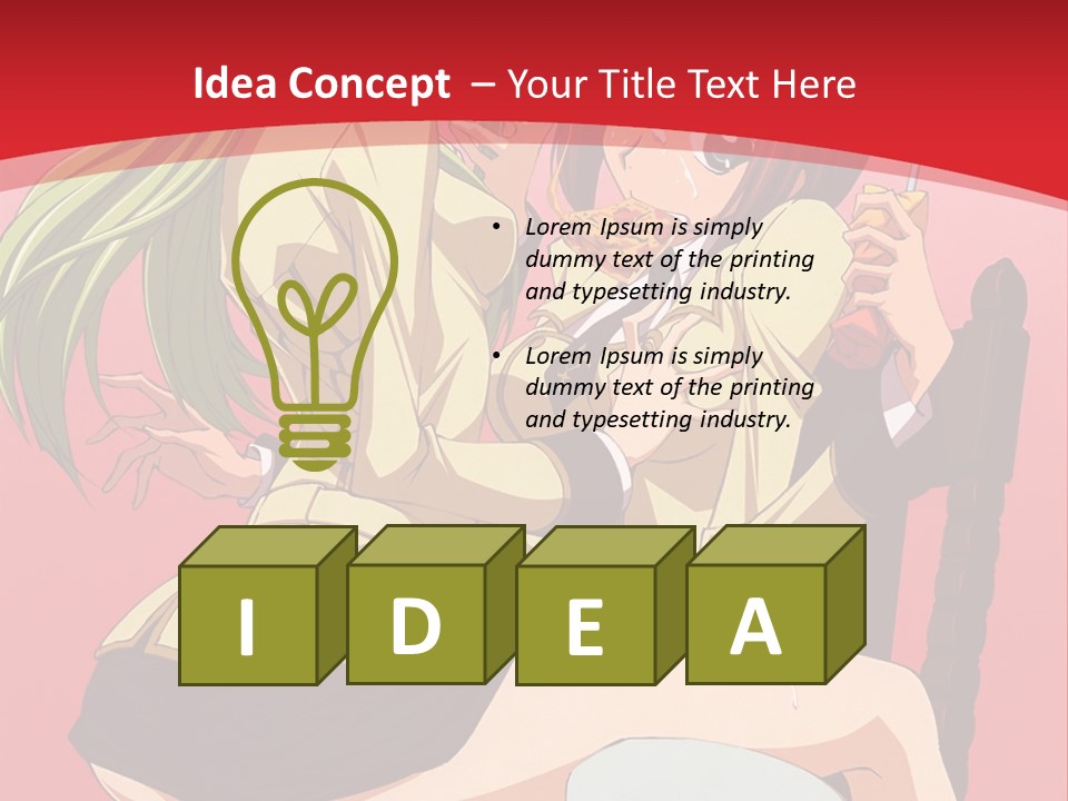 A Couple Of Anime Characters Sitting On A Bench PowerPoint Template