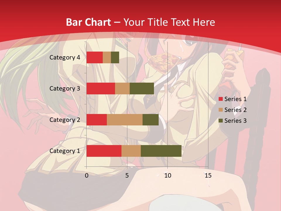 A Couple Of Anime Characters Sitting On A Bench PowerPoint Template