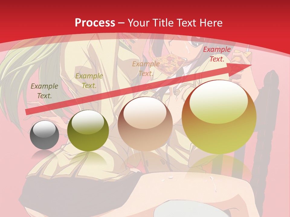 A Couple Of Anime Characters Sitting On A Bench PowerPoint Template