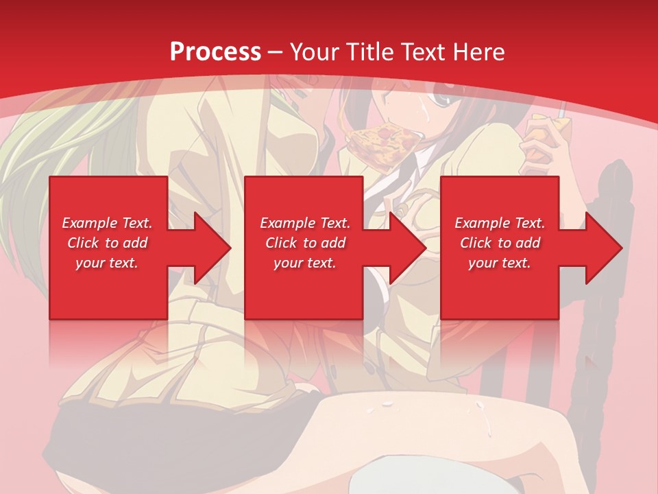 A Couple Of Anime Characters Sitting On A Bench PowerPoint Template