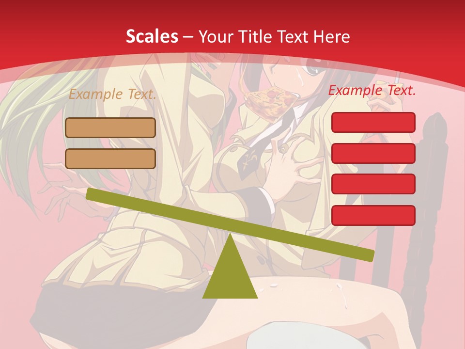 A Couple Of Anime Characters Sitting On A Bench PowerPoint Template