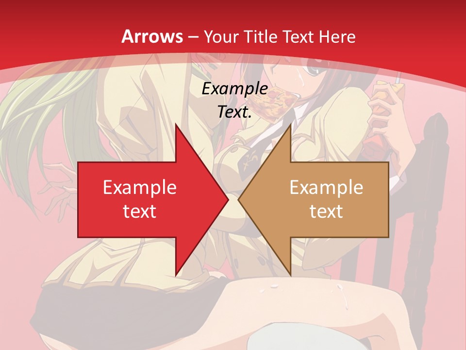 A Couple Of Anime Characters Sitting On A Bench PowerPoint Template