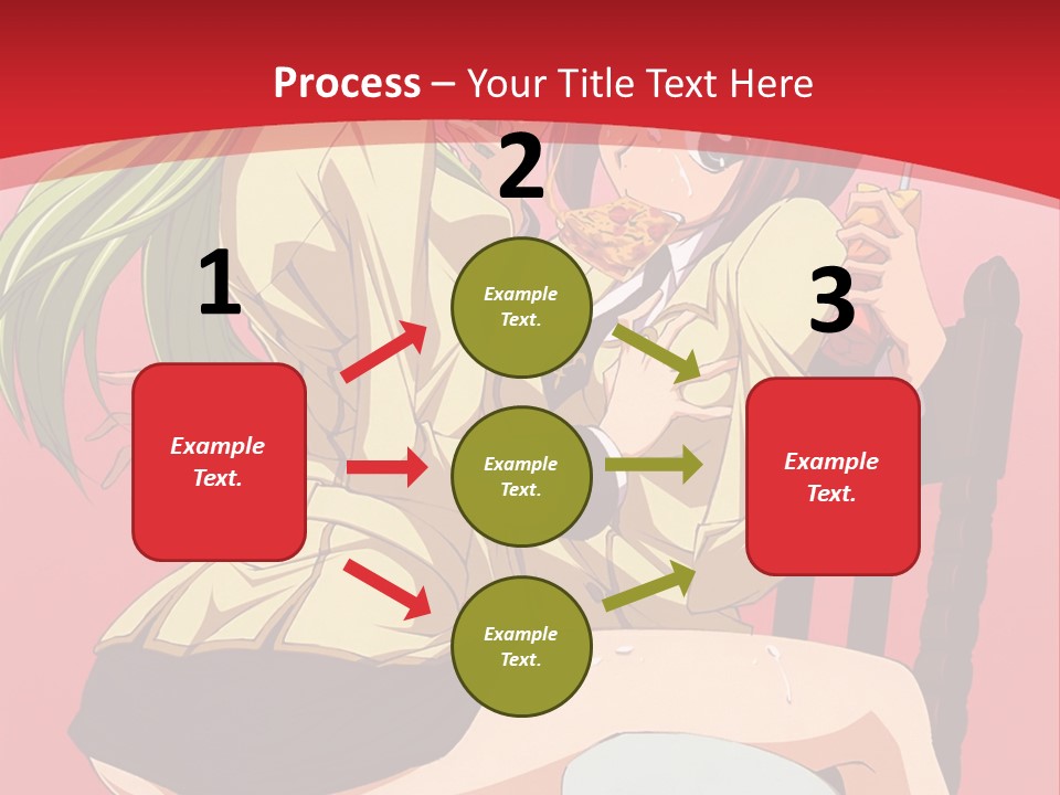 A Couple Of Anime Characters Sitting On A Bench PowerPoint Template
