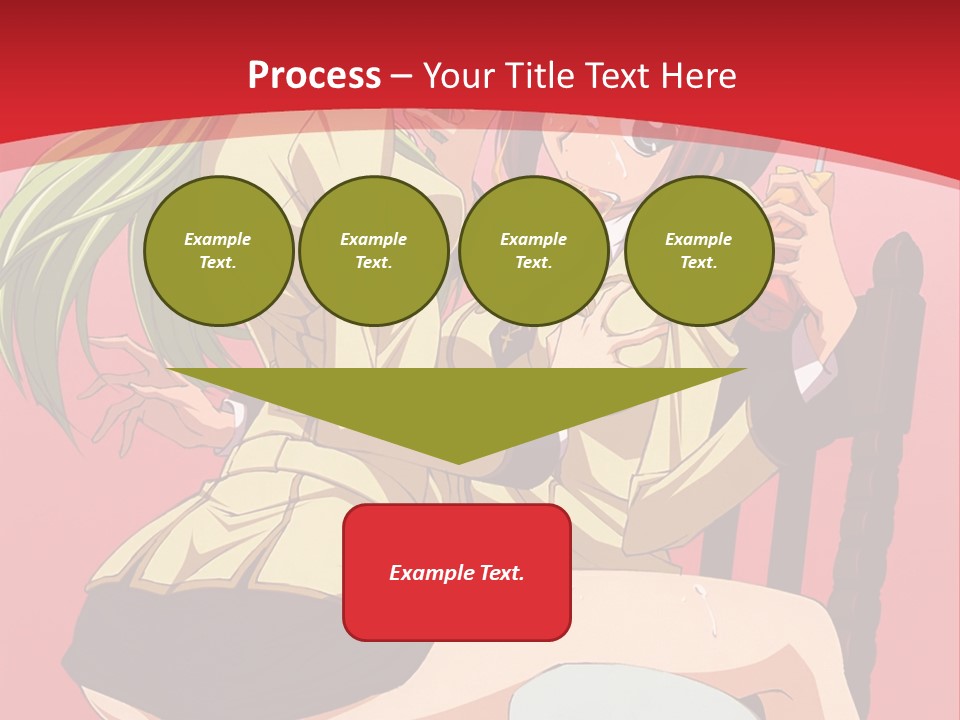 A Couple Of Anime Characters Sitting On A Bench PowerPoint Template