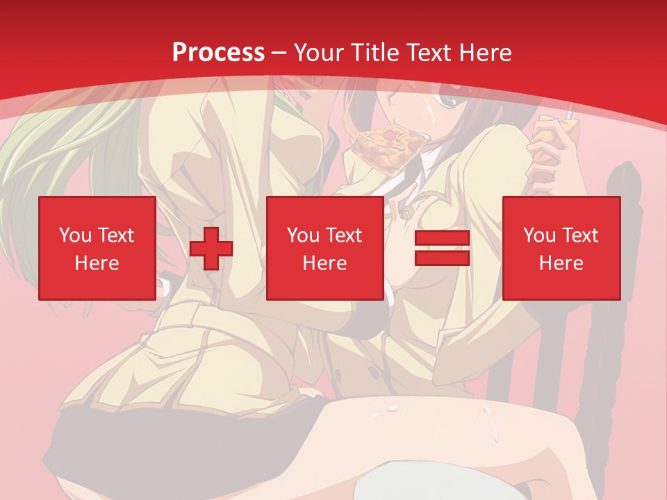 A Couple Of Anime Characters Sitting On A Bench PowerPoint Template